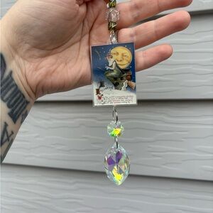 Vintage Halloween suncatcher, retro Halloween witch Suncatcher, witch home decor
